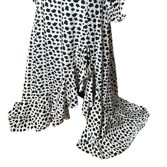 Giffniseti Boho Al-line Black and White Maxi Dress w Long Sleeves. Size S - Picture 7 of 16